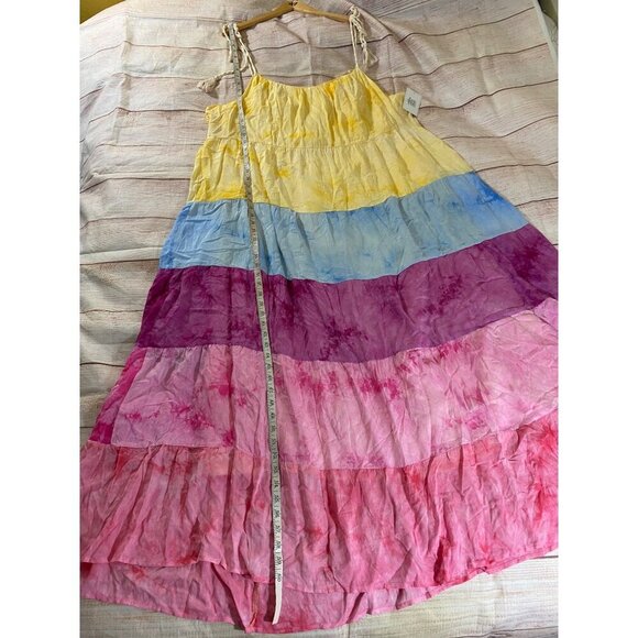NWT White Birch Women's Tie Dyed Multi Color Tassled Maxi Sun Dress - 3XL - Picture 7 of 15